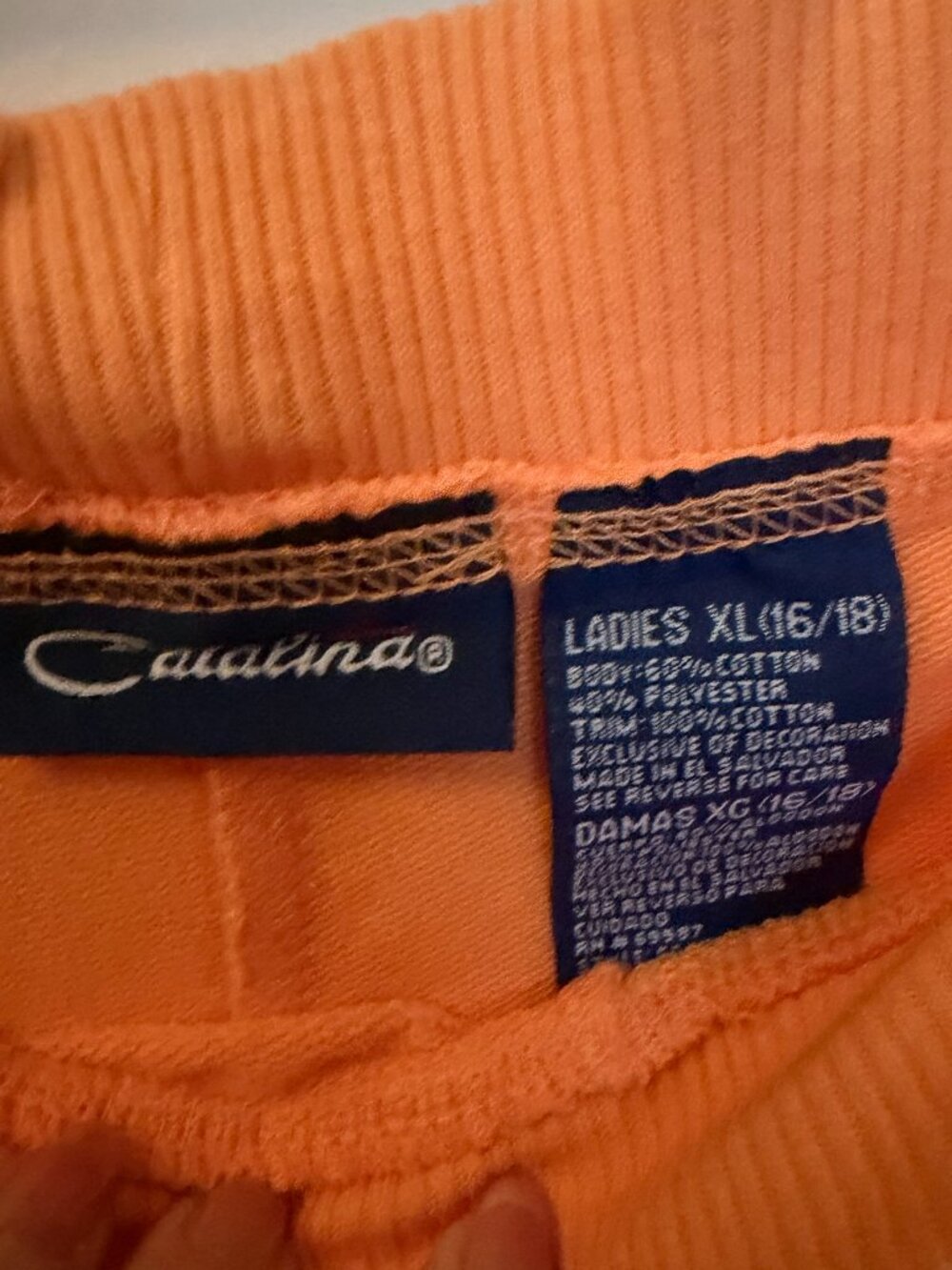 Catalina Tangerine Cargo Pants W 16-18 - Picture 2 of 3
